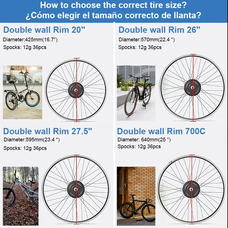 Ηλεκτρικός Τροχός Ποδηλάτου 27,5" 250W (Freewheel)